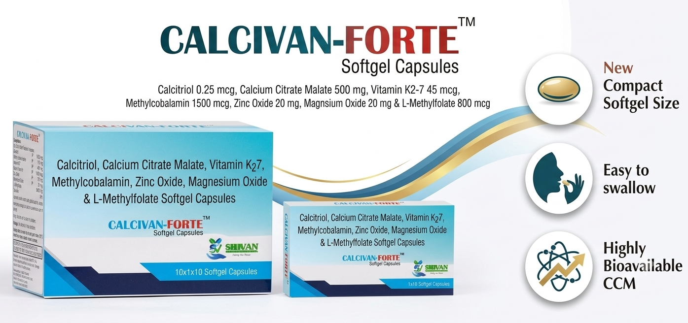 Calcivan-Forte – Calcium Citrate Malate & Vitamin K2-7 Softgel Capsules by Siidvan Healthcare