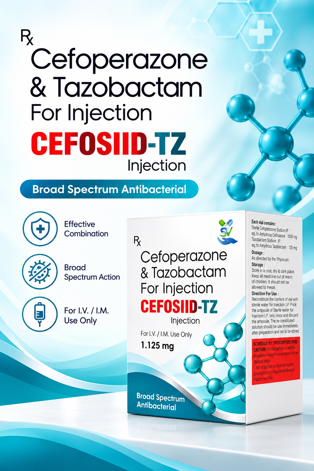 Cefosiid-TZ – Cefoperazone & Tazobactam for Injection by Siidvan Healthcare
