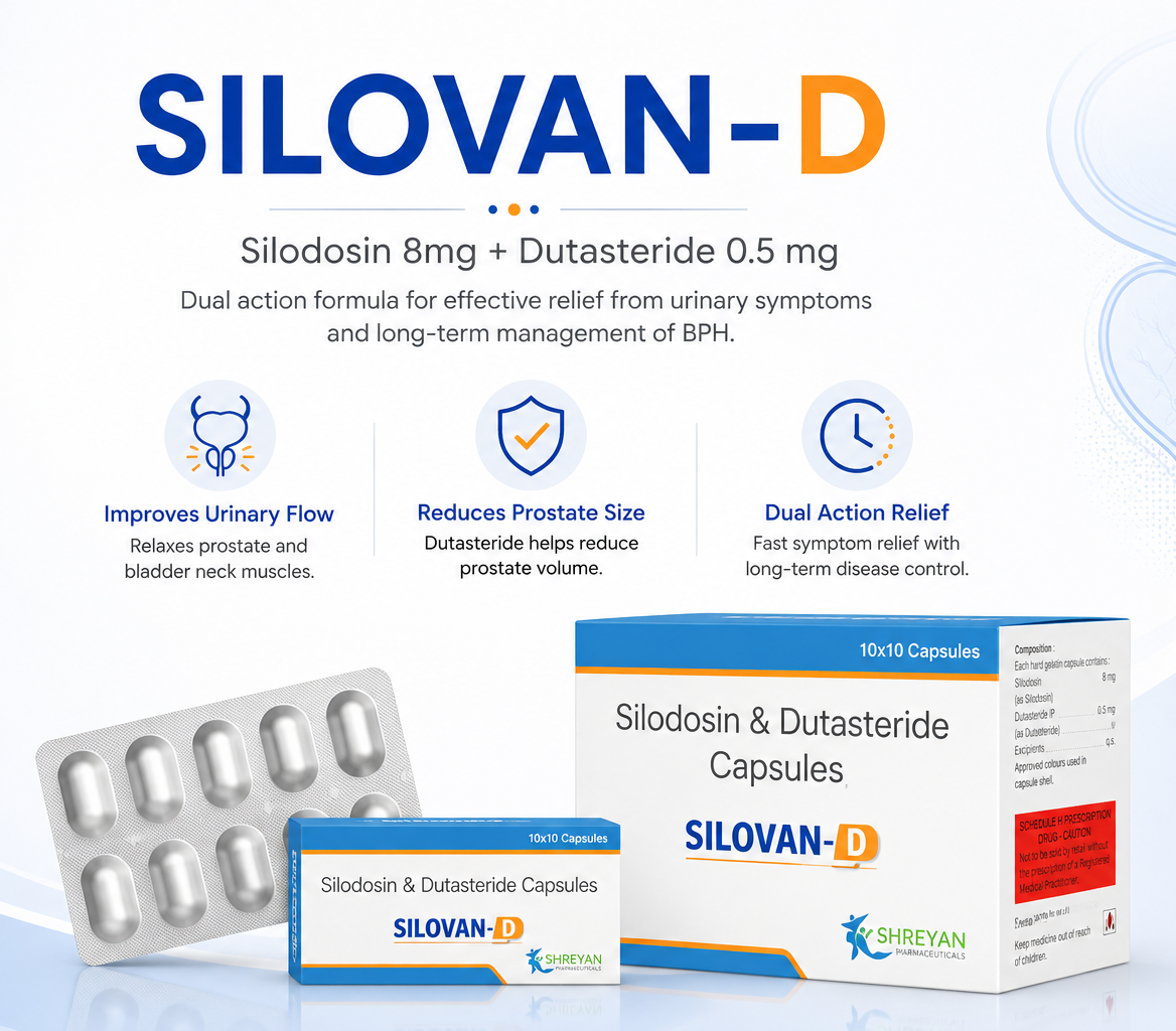 Silovan-D – Silodosin & Dutasteride Capsules by Siidvan Healthcare